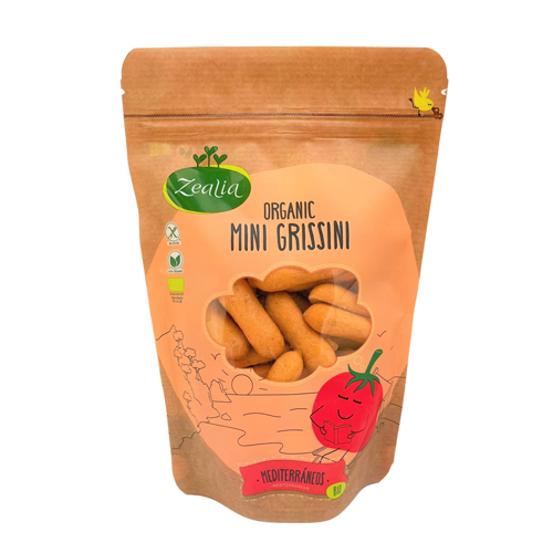 Mini Grissini Mediterranis Zealia producte ecològic sense gluten
