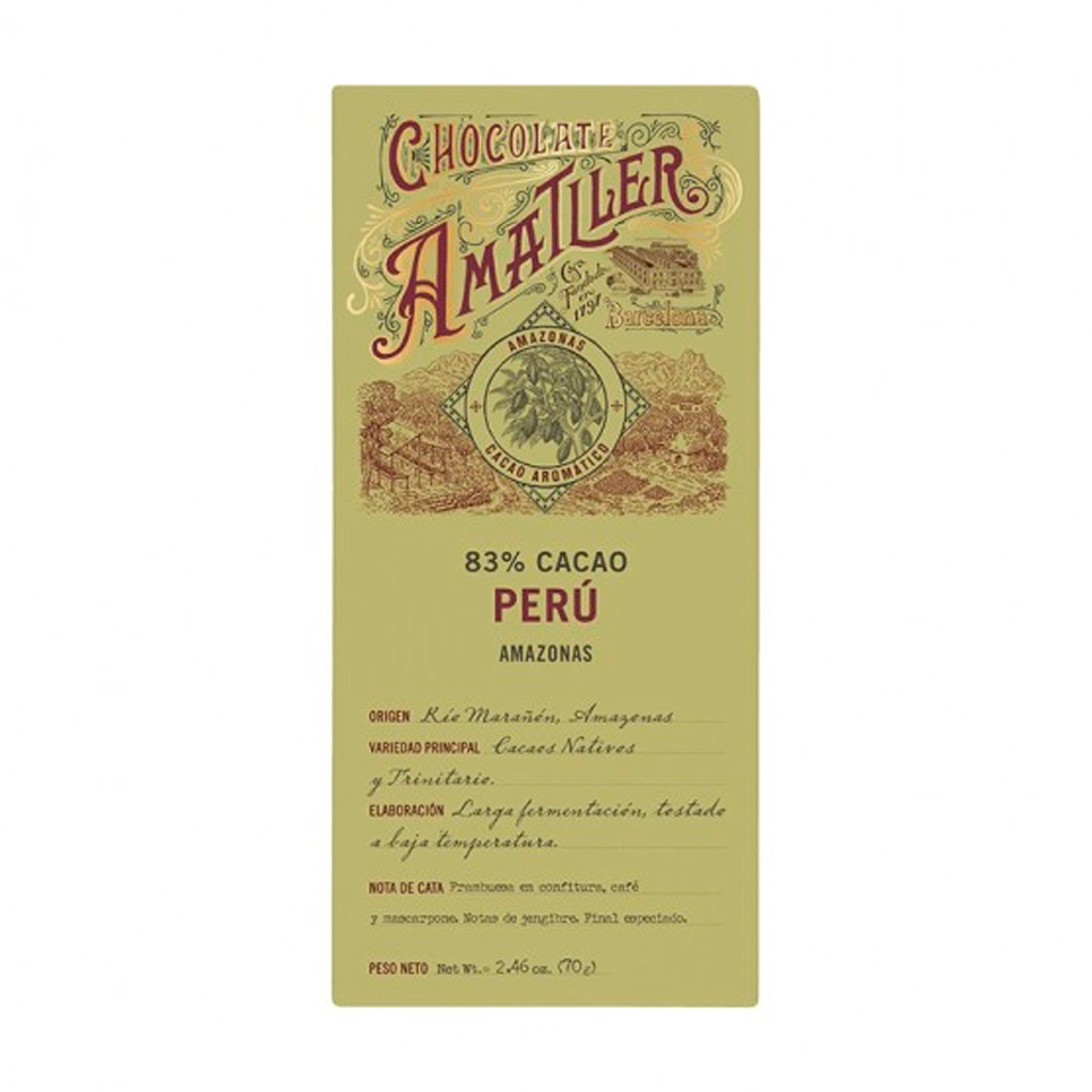 Rajola de xocolata Amatller 83% Perú